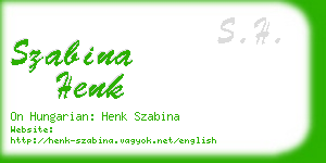 szabina henk business card